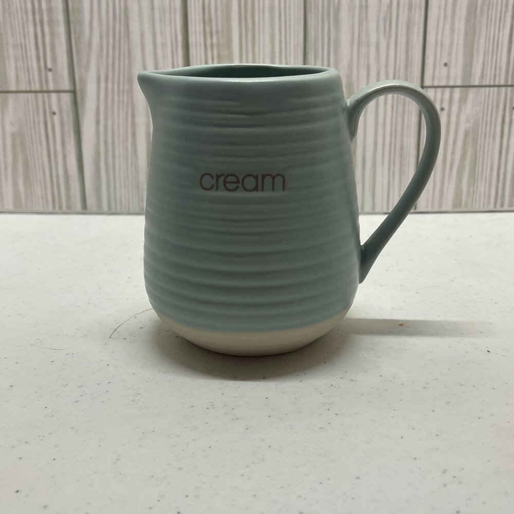 Ciroa Liquid Lines Stoneware Cream Pitcher